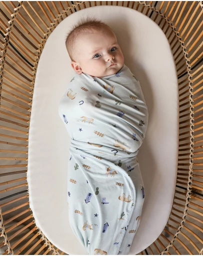Kynd Baby - Large Stretchy Swaddle in Country Blue