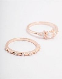 Lovisa - Rose Gold Plated Fine Marquise Stacking Ring 3-Pack