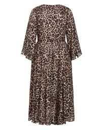 City Chic - Eva Leopard Print Wrap Maxi Dress