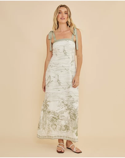 Amelius - Eden Shoulder Tie Maxi Dress