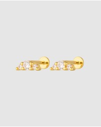 HOUSE OF SLANI - Gia Piercing Crystal Flat Back Pair