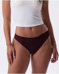 Bras N Things - Smooth Comfort Cotton Brazilian Knicker-Dark Brown
