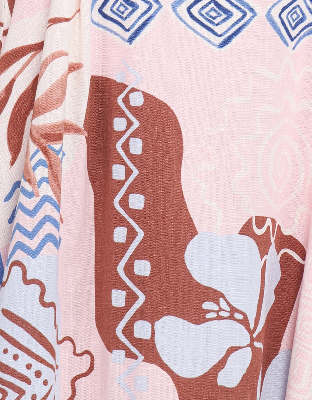 Petal & Pup - Elaris Maxi Dress - Blue Brown Abstract