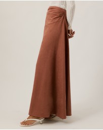 Tussah - Sophie Brushed Aline Midi Skirt