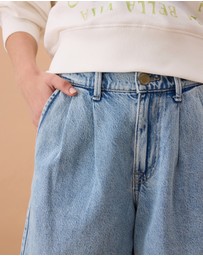 Ceres Life - Sylvie Longline Pleat Denim Short