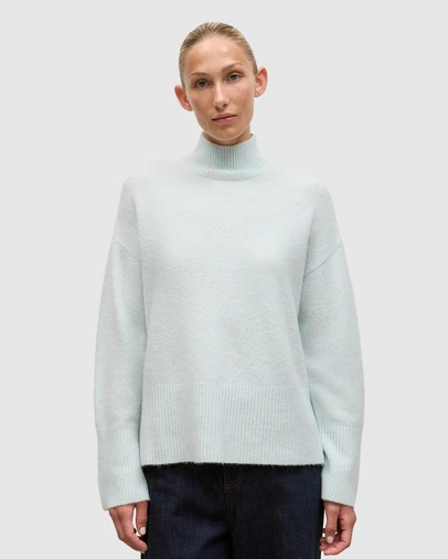 Trenery - Alpaca Merino Blend Relaxed Mock Neck