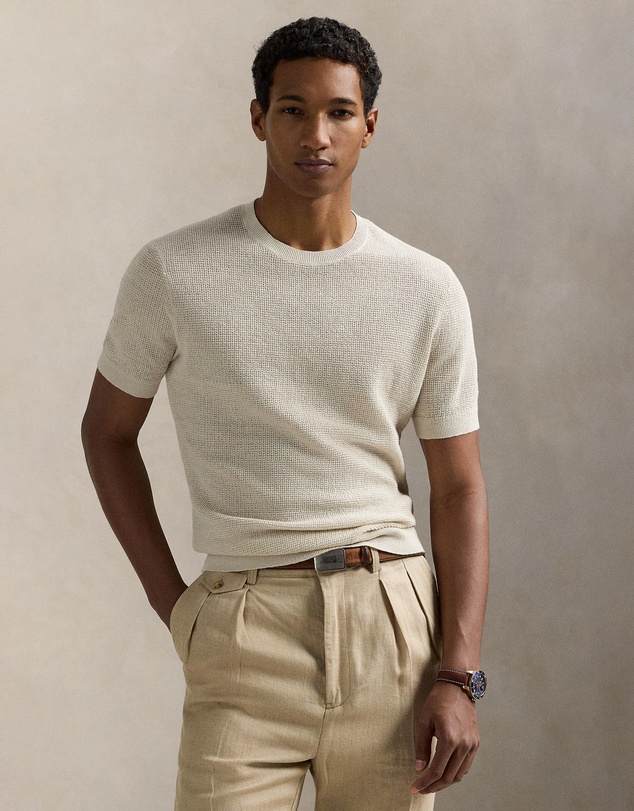Polo Ralph Lauren - Textured Linen Short-Sleeve Sweater