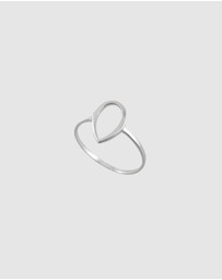 Ichu - Fine Open Tear Drop Ring