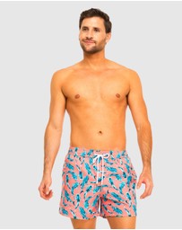 Tolu Australia - Orange Boardshorts with Whale Sharks