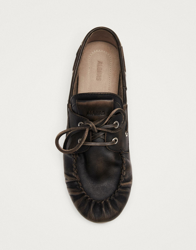 Alohas - Rowan Vintage Effect Leather Loafers - Women's