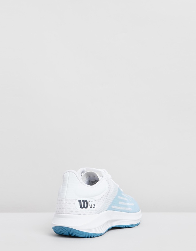 Wilson - Wilson Womens Kaos 3.0 Tennis Shoe White Omphalodes Niagara - White/White/Niagara