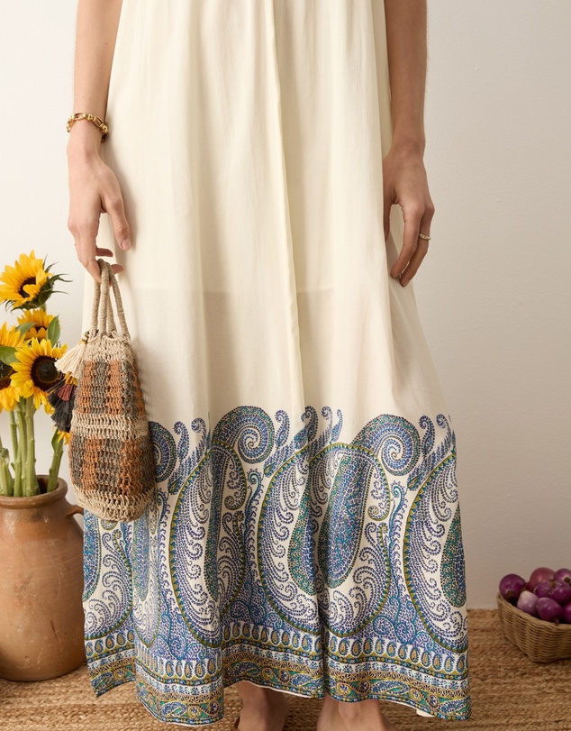 BOTEH - Arcadia Paisley Puff Sleeve Maxi Dress