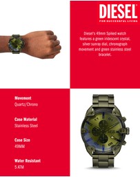 Diesel - Spiked Green Chronograph Watch