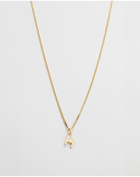 Kirstin Ash - H Outline Initial Necklace