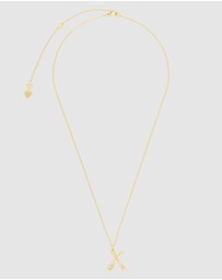 Wanderlust + Co - Alphabet Bubble Pendant Necklace - Letter X