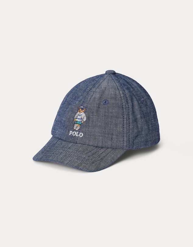 Polo Ralph Lauren - Polo Bear Cotton Chambray Ball Cap - ICONIC EXCLUSIVE - Babies
