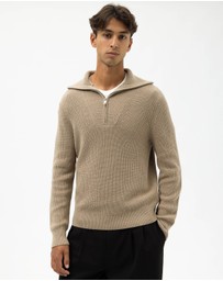 AERE - Wool Blend Quarter Zip