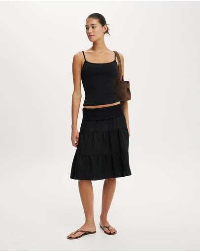 Cotton On - Haven Fold Over Midi Skirt