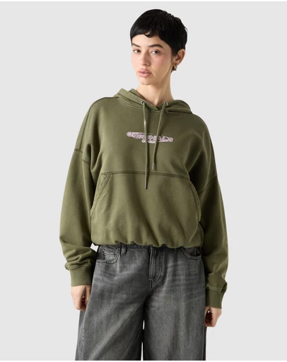 GUESS Originals - GUESS Originals Bubble Hem Oversized Hoodie