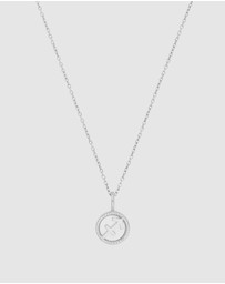 Wanderlust + Co - Sagittarius Zodiac Mother of Pearl 925 Sterling Silver Pendant