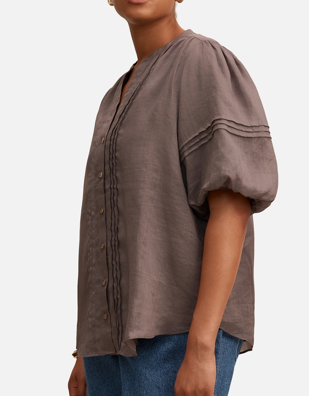 Forever New Curve - Mariella Curve Pin Tuck Blouse