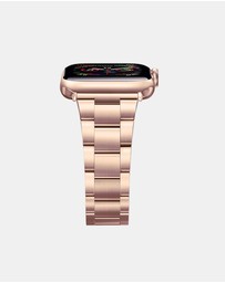 Friendie - Stainless Steel Link Bracelet Band - The Sydney - Apple Watch Compatible
