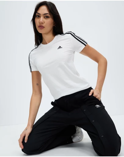 adidas Sportswear - Loungewear Essentials Slim 3-Stripes Tee