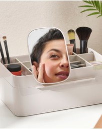Joseph Joseph - Viva Large Cosmetic Organiser with Removable Mirror (Shell)