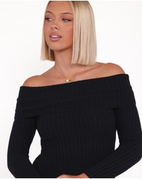 Petal & Pup - Francisco Long Sleeve Mini Dress - Black