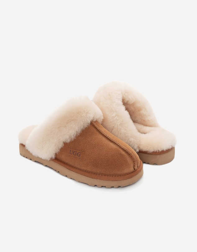 Ozwear Connection Uggs - Ugg Slippers Premium Australia Sheepskin Unisex Scuffette Suede