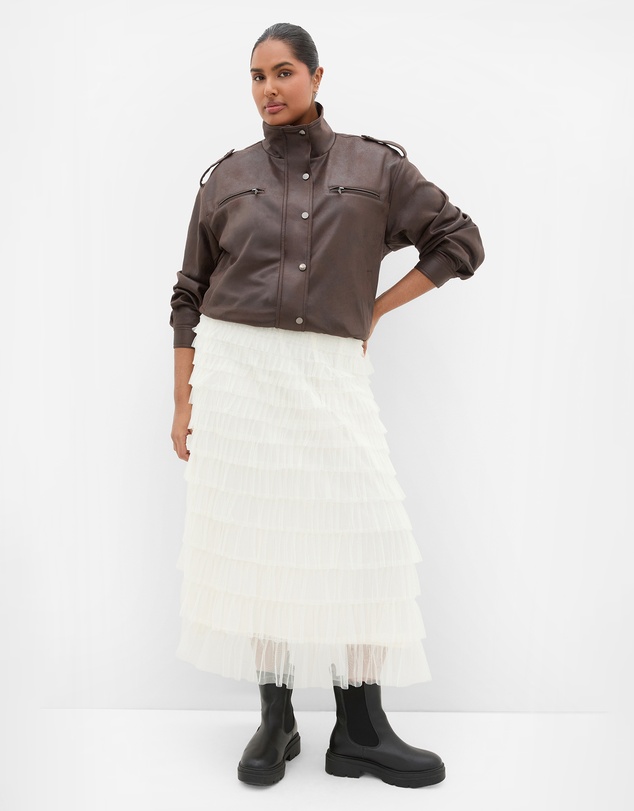 City Chic - Averi Tulle Midi Skirt