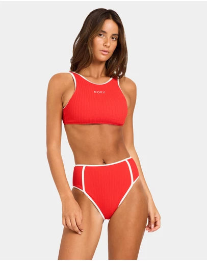 Roxy - Womens Aruba Field High Waist Retro Bikini Bottom