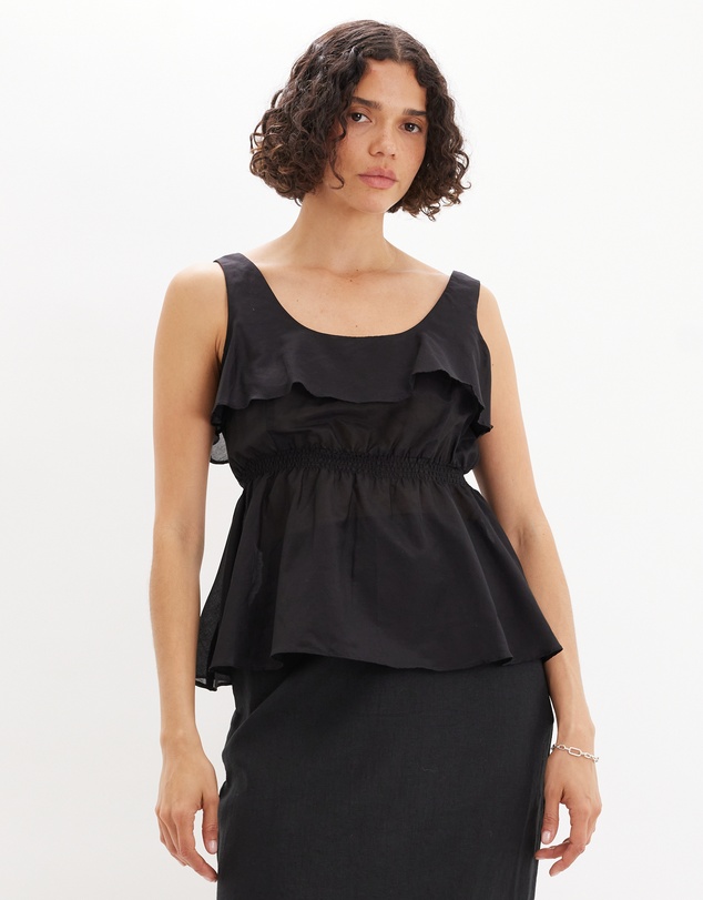 Amelius - Lorena Peplum Ruffle Top