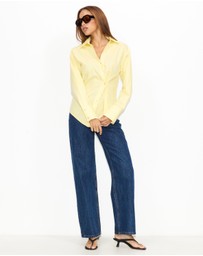 Dazie - Em Asymmetrical Button Up Shirt
