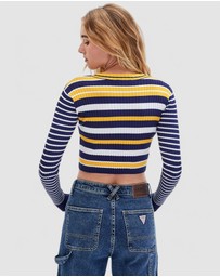 GUESS Originals - GUESS Originals Sophia Long Sleeve Ribbed Sweater