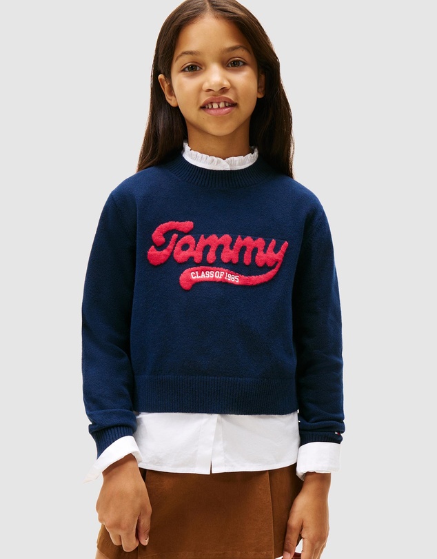 Tommy Hilfiger - Varsity Intarsia Logo Jumper - Teens