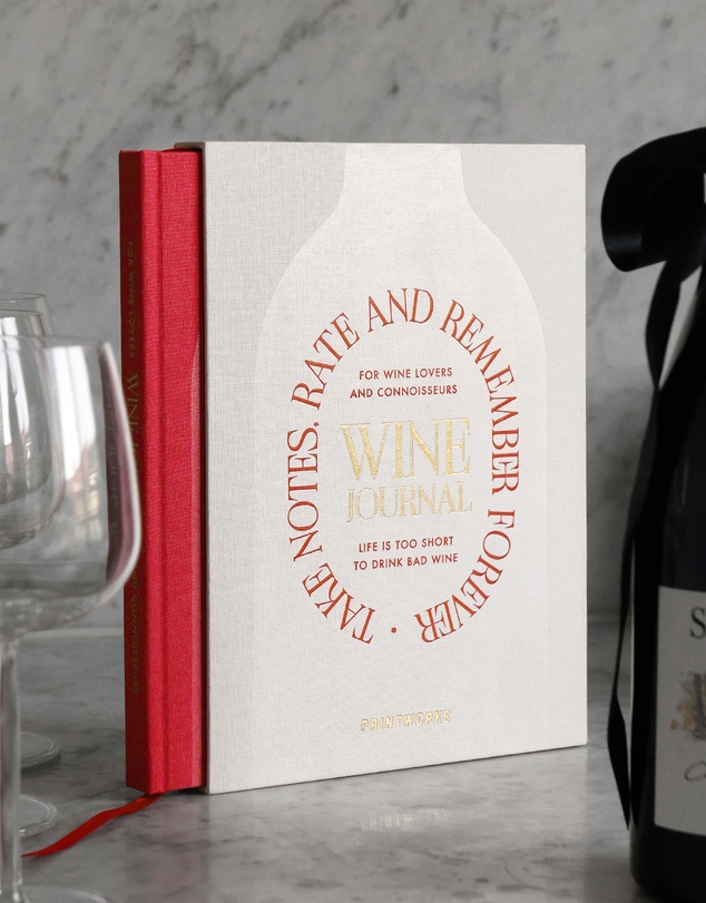 Printworks - Printworks Wine Tasting Journal-Beige Red