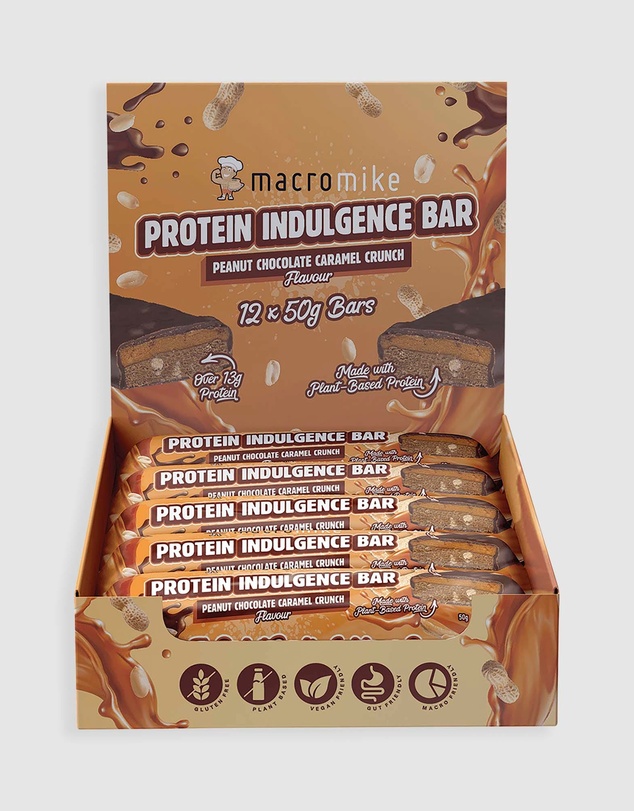 Macro Mike - Peanut Choc Caramel Crunch Protein Indulgence Bar - 12x50g