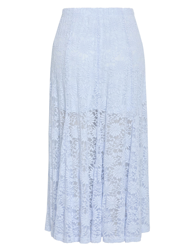 City Chic - Plus size Nylah Lace Maxi Skirt - sky blue