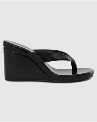 BLACK CRINKLE PATENT