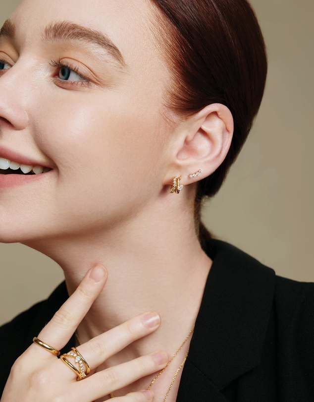 Ania Haie - Gold Curve Dome Band