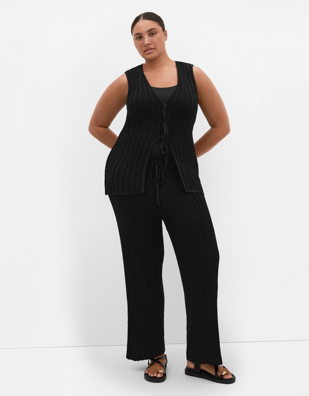 City Chic - Crochet Tie Lined Pant