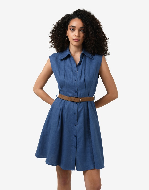 Forcast - Ami Linen Mini Beach Dress