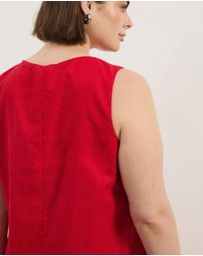 Atmos&Here Curvy - Luna Linen Blend Mini Dress