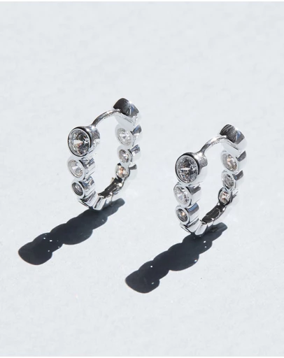 SAINT VALENTINE - Crescendo Oval Hoops - Silver