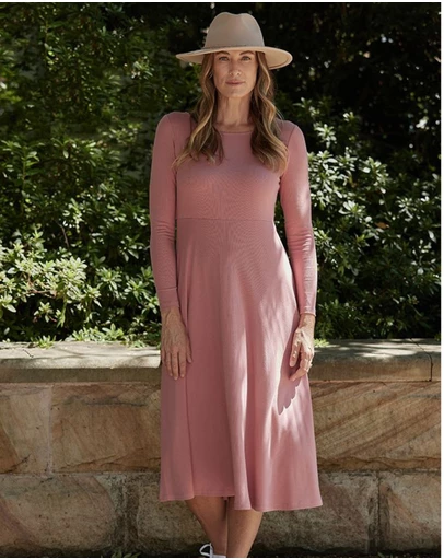 Bamboo Body - Ribbed Olivia Dress