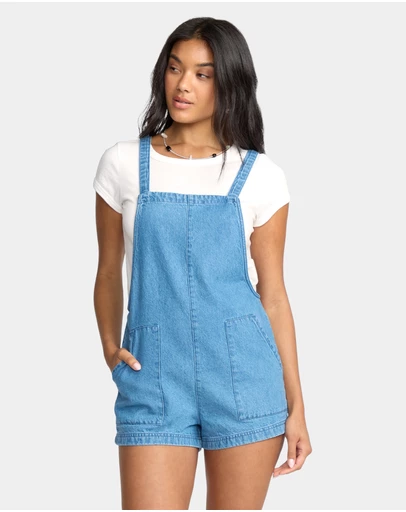 Billabong - Womens Beach Crush Denim Overalls