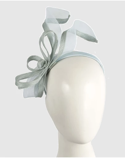Max Alexander - Small Light Blue Sinamay Loops Fascinator