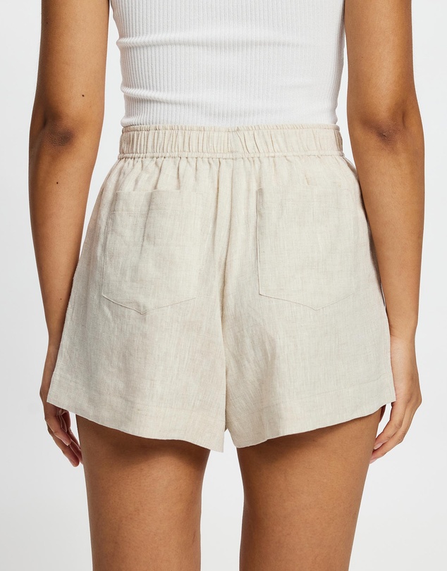White By FTL - Rhonda Linen Shorts