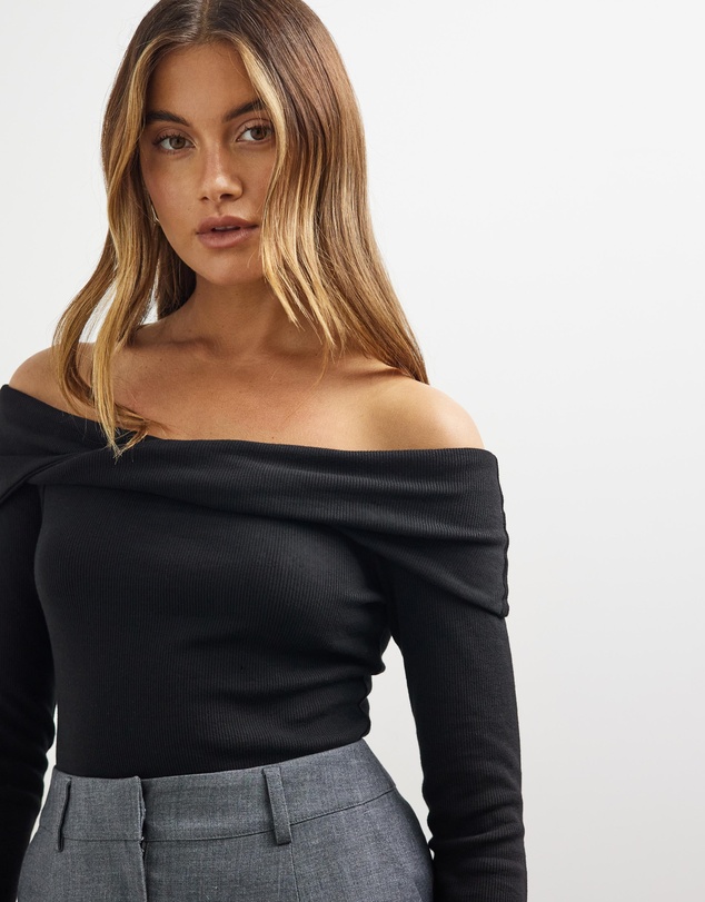 Minima Esenciales - Alita Off Shoulder Jersey Top